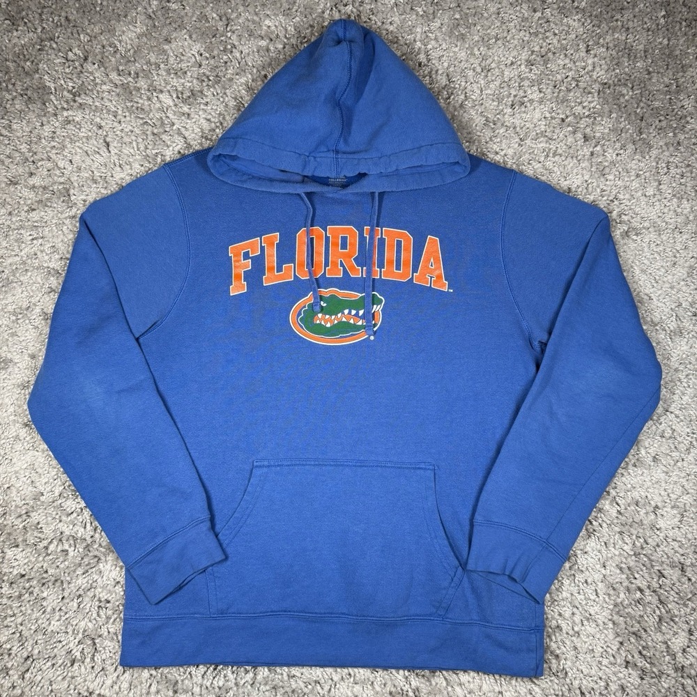 Florida Gators Sweatshirt Mens Large‎ Blue Orange Hoodie NCAA Football